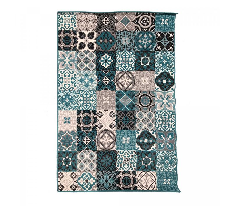 Tapis Chambre 80x150 Tissé Vert D'eau Rectangle Lyn1 Faian