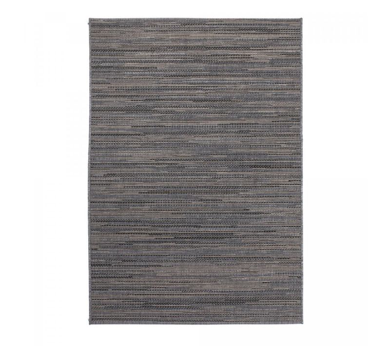 Tapis Extérieur 200x290 Tissé Kilim Gris Et Marron Lyn45 Sunsau