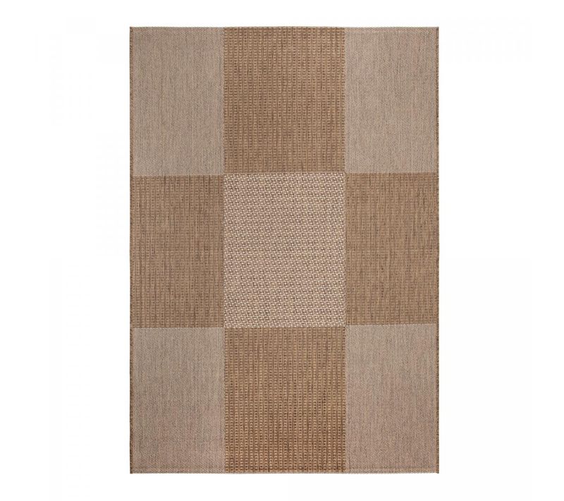 Tapis Extérieur 67x140 Tissé Kilim Marron Externa
