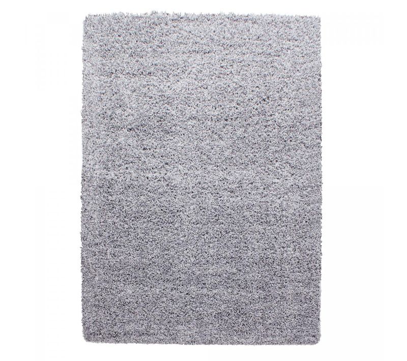 Tapis Poils Longs Shaggy 300x400 Rectangle Tissé Gris Motif Uni Uni L