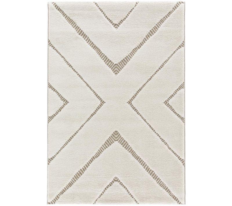 Tapis Berbère Style Araf Beige 120x170 En Polypropylène