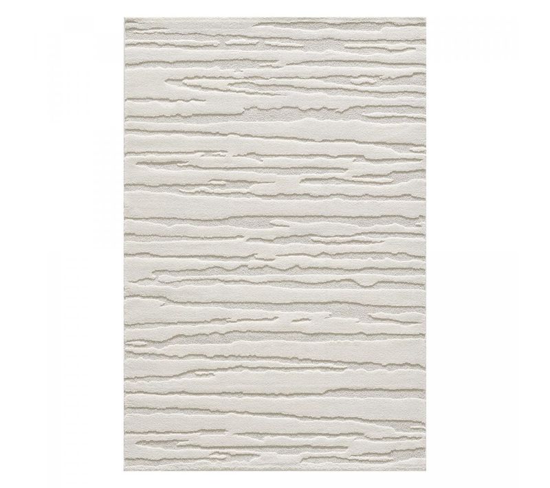 Tapis Bureau 240x340 Tissé Crème Rectangle Motif Simple Lyn9 Cervag