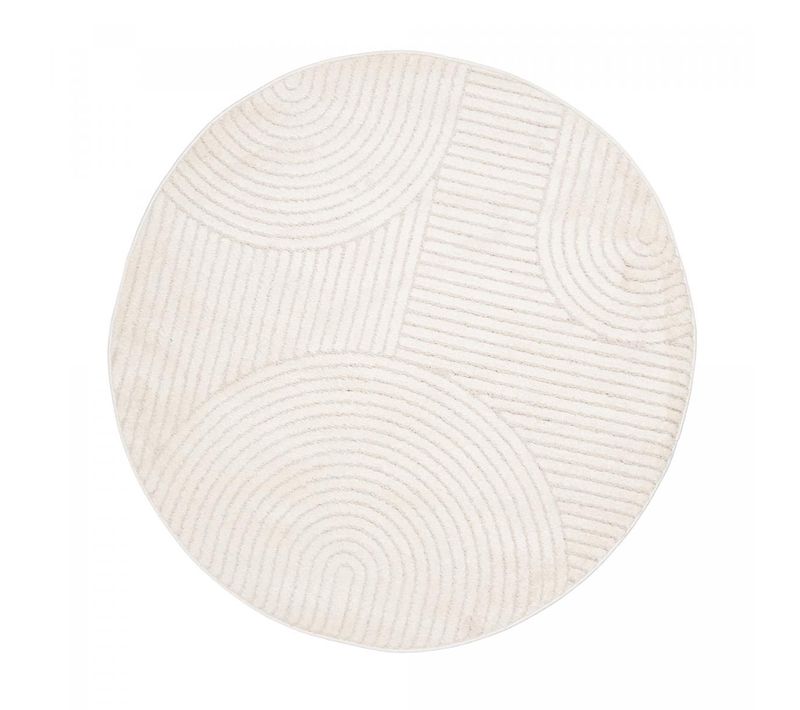 Tapis Salon 200cm Tissé  Tissé Rond Motif Simple Lyn9 Cernan
