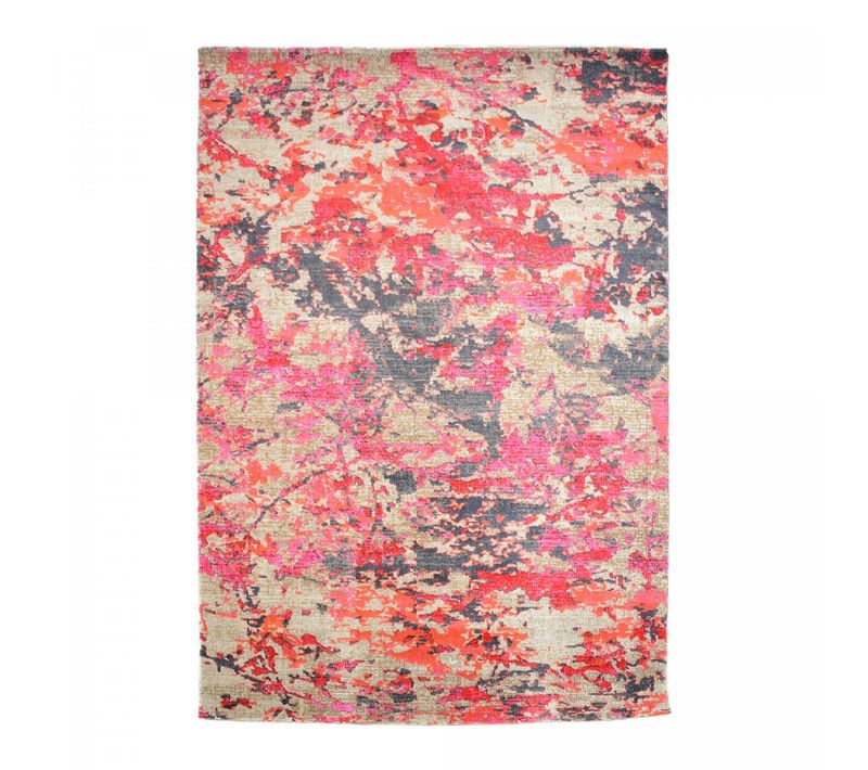 Tapis Extérieur 80x150 Tissé Kilim Rouge Et Orange Ext Nisula