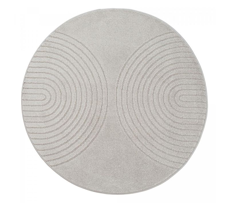 Tapis Rond Demilu  ∅ 120 Cm Gris Tapis Facile D'entretien Idéal Pour La Chambre