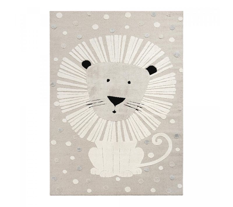 Tapis Enfant Lyn9 Li On 140x200 Cm Beige - Tapis Facile D'entretien, Doux Et Soyeux