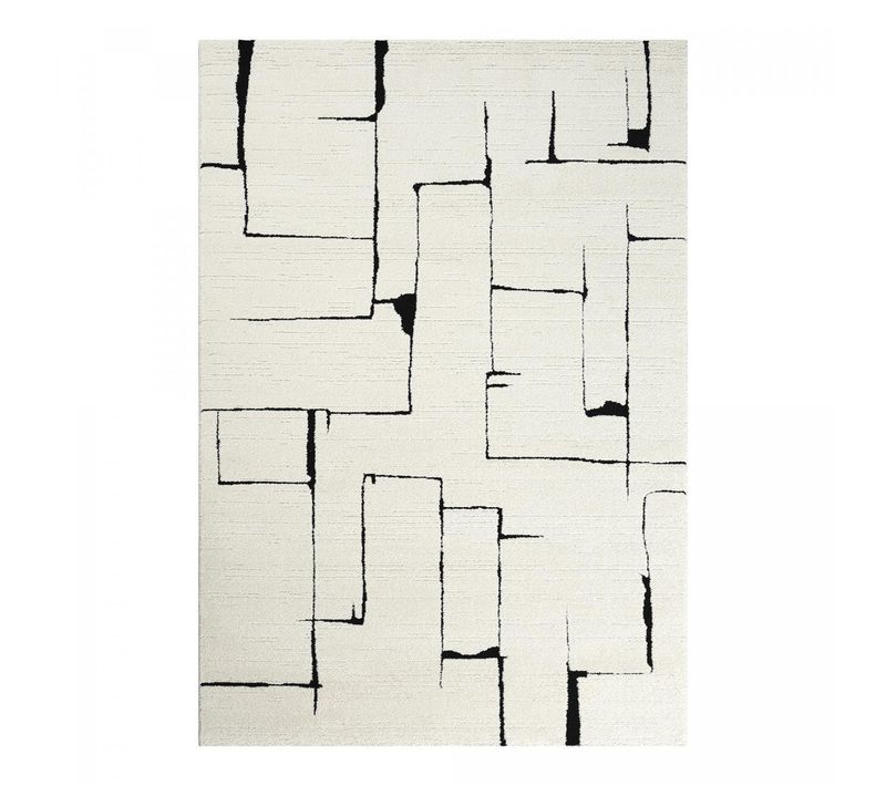 Tapis Salon Lyn9 Brinki 120x170 Cm Noir - Tapis Chambre Doux Et Soyeux