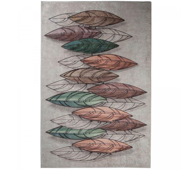Tapis De Salon 200x290 Lyn11 Feuye Beige, Facile D'entretien
