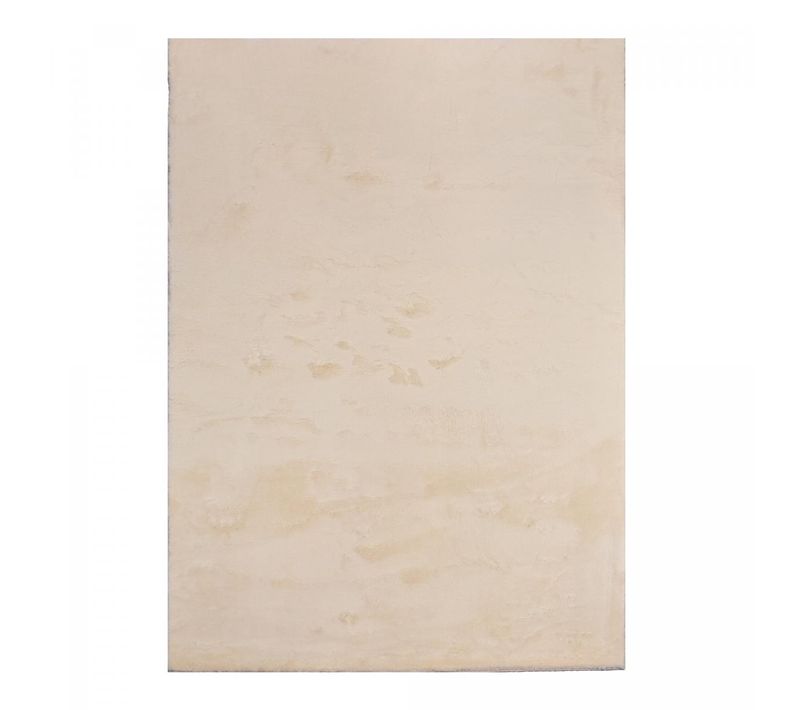 Tapis Chambre 140x200 Lyn10 Lavable Beige Uni, Tapis Shaggy à Longs Poils