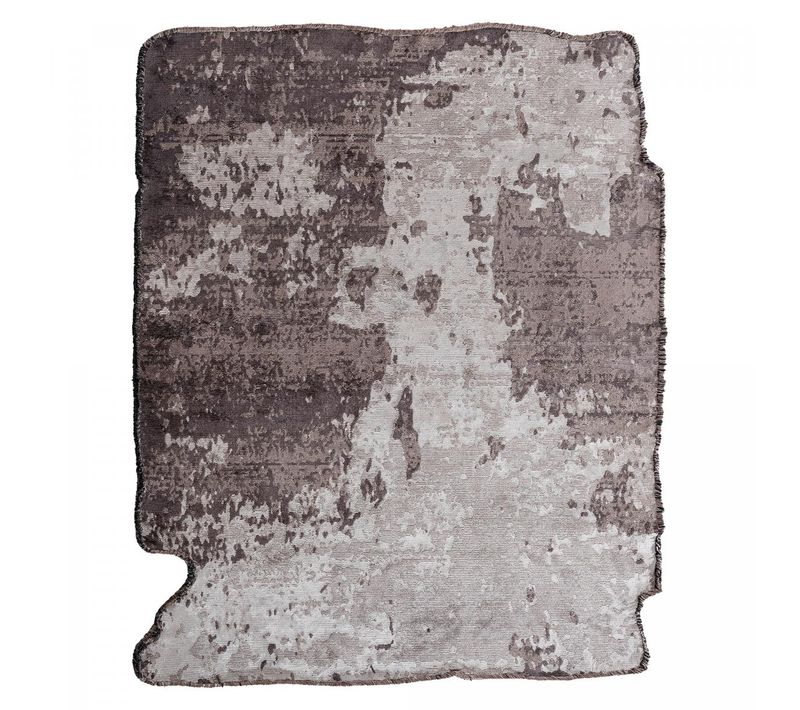 Tapis Salle à Manger Kilim En Coton, 240 X 340 Cm, Forme Originale, Marron Et Beige