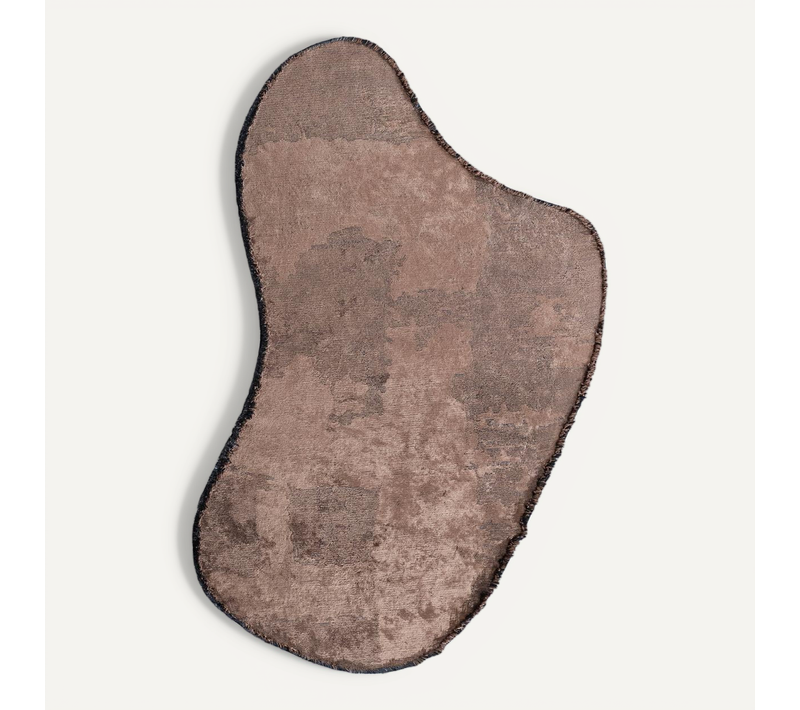 Tapis Salon Kilim En Coton, 200 X 250 Cm, Forme Originale, Marron