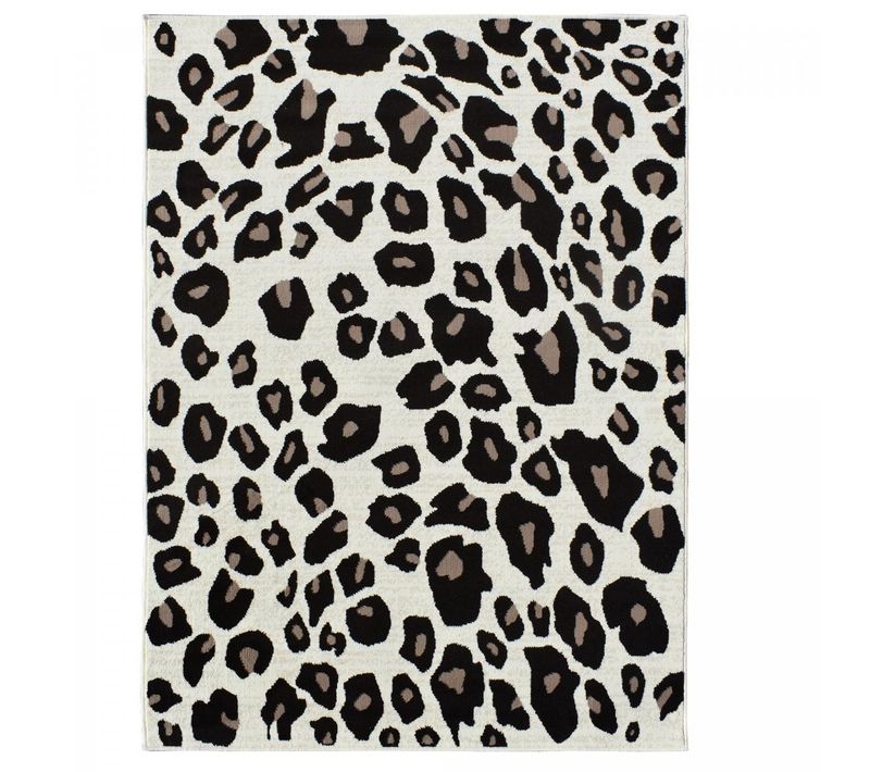 Tapis Salon 160x230 Lyn1 Leopard Beige Et Marron Motif Félin Tacheté