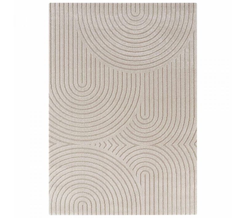 Tapis Salon 200 X 290 Cm, Couleur Beige, Motif Géométrique, Panglao
