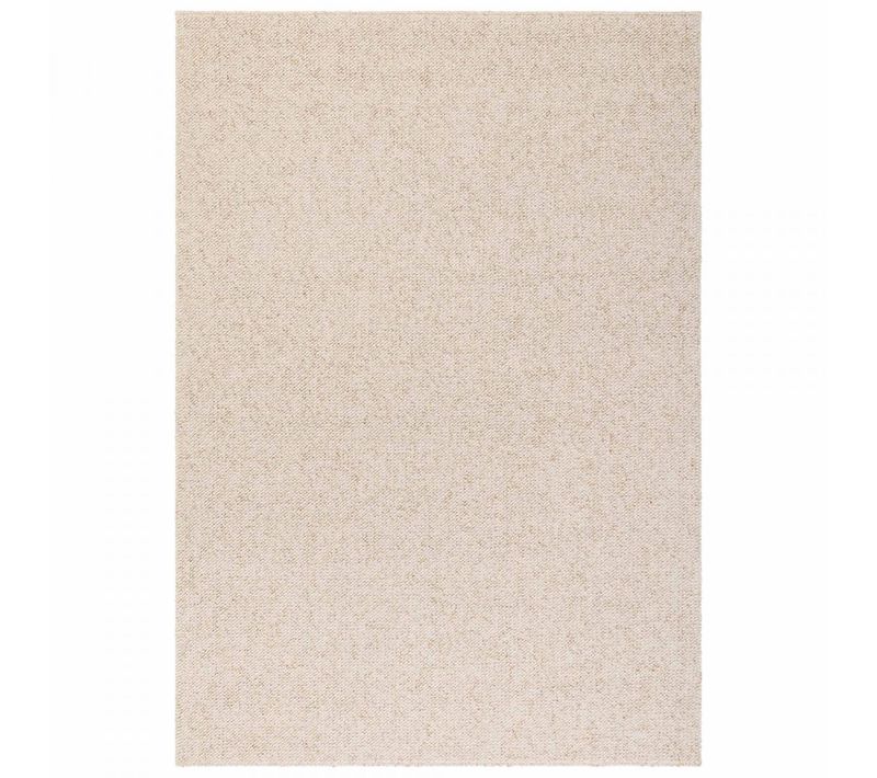 Tapis Chambre 80 X 150 Cm, Beige, Motif Faux Uni, Poils Ras, Roccco, Look épuré Et Confortable