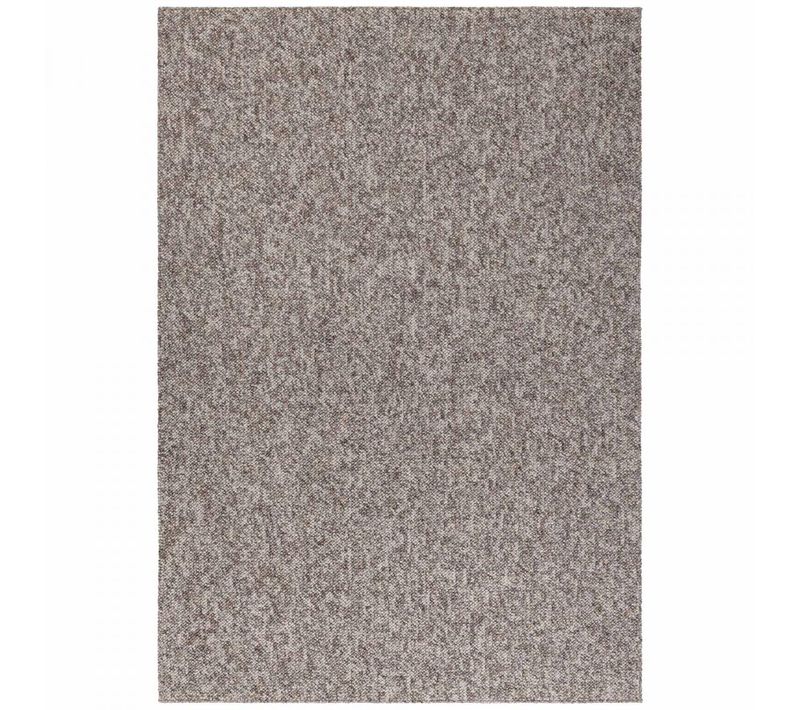 Tapis Salon 200 X 290 Cm, Motif Faux Uni, Beige Et Gris, Poils Ras Confortable, Roccco