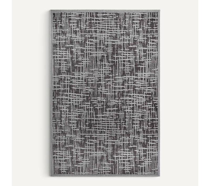 Tapis Exterieur 76 X 150 Cm, Marron, Beige, Kilim Géométrique Authentique, Telu, Idéal Terrasse