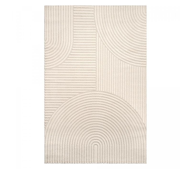 Tapis Chambre 120x170 Tissé Beige Rectangle Motif Simple Lyn9 Cernan