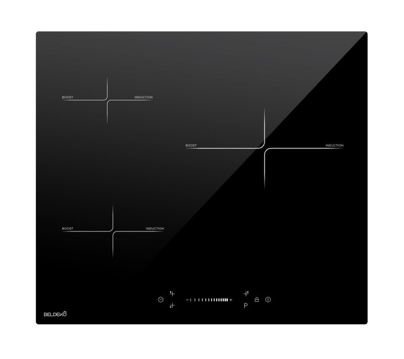 Beldeko Plaque Induction Encastrable 3 Foyers - Puissance 7200w Avec Booster Et Commande Slider Intu