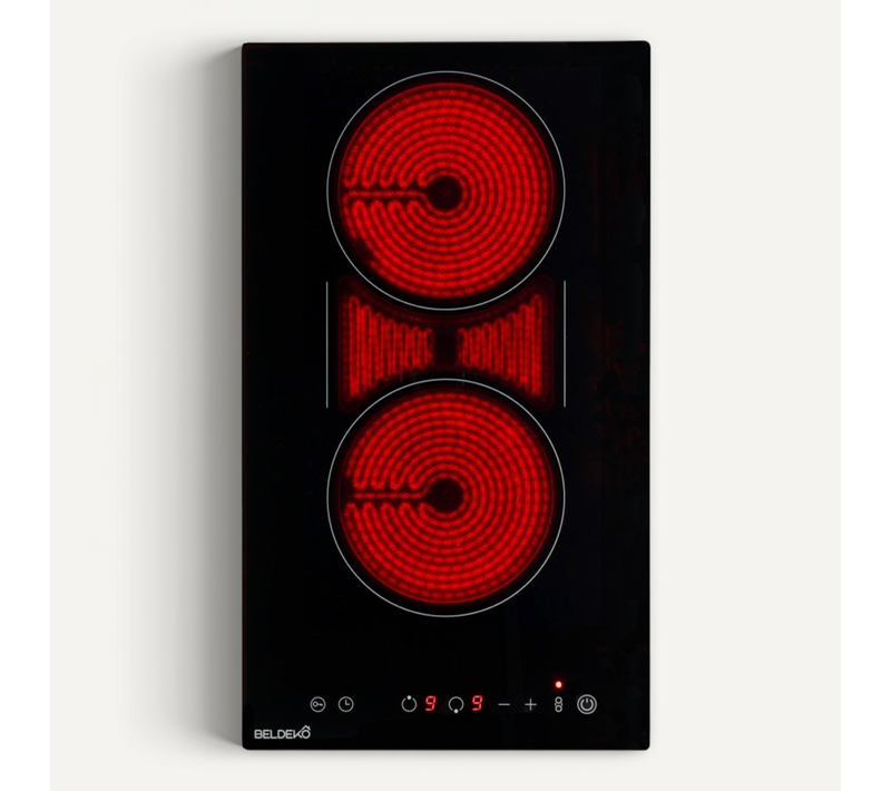 Beldeko Plaque Vitrocéramique 2 Zones Flex Encastrable 3400w - Liaison Des Foyers Pour Grandes Casse