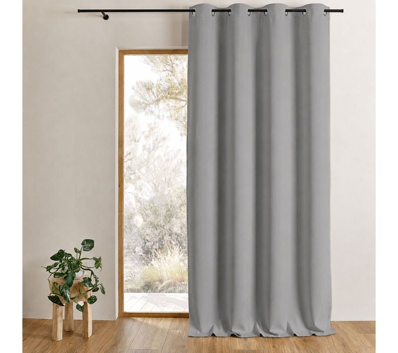 Rideau Occultant Ignifugé M1 Non Feu - 240x260 Cm - Gris