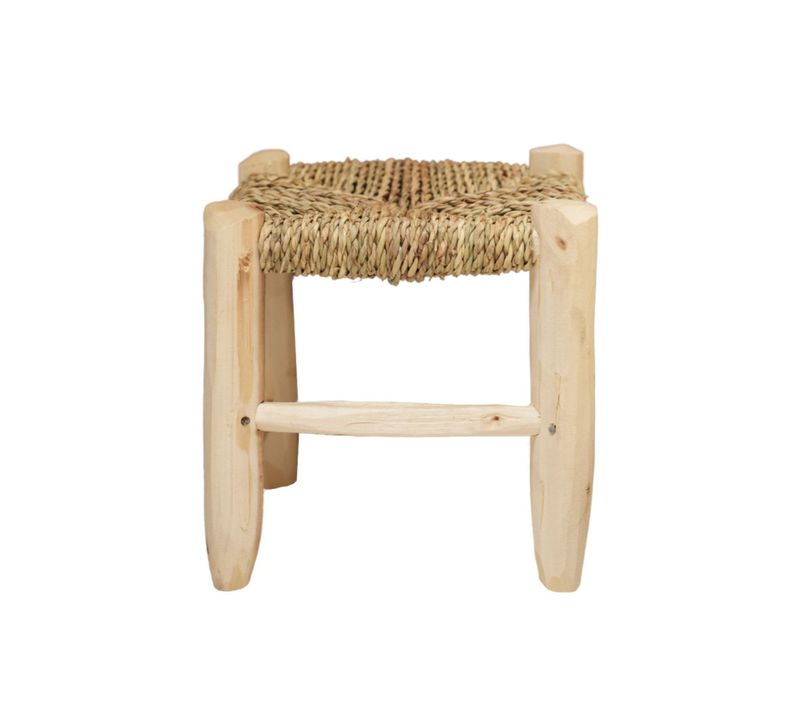 Tabouret Marocain Bois De Laurier - 20 Cm - Naturel