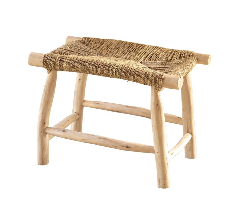 Banc Bois Naturel Japandi - 40x60 Cm - Naturel