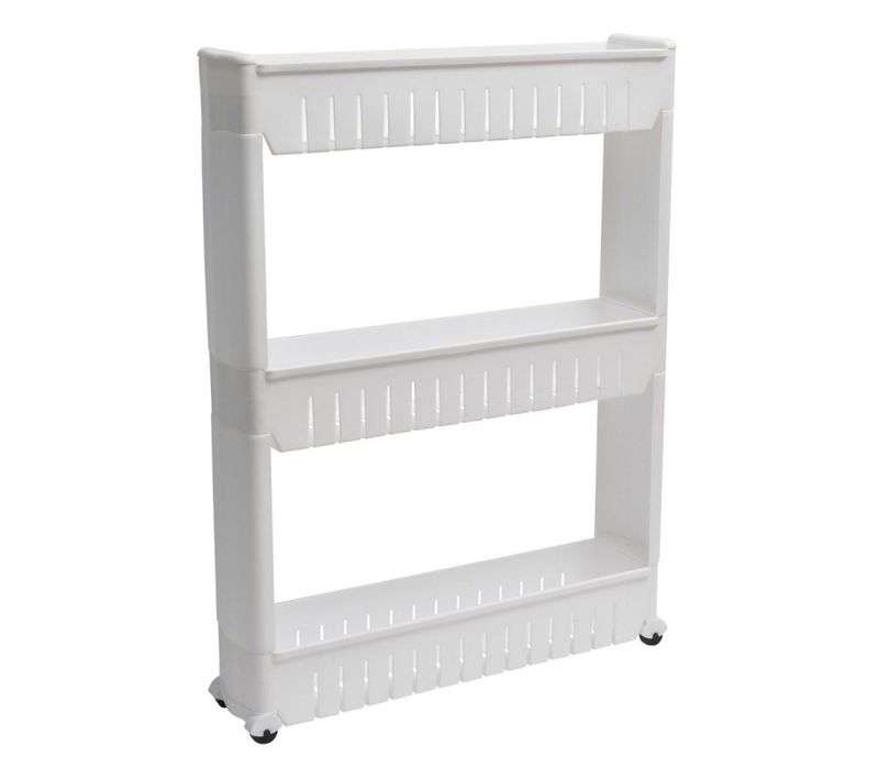 Étagère De Rangement Passe-partout Blanc Sur Roulettes