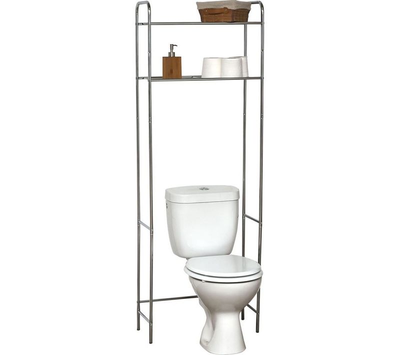 Meuble Wc 2 Tablettes Pour Toilettes Chrome