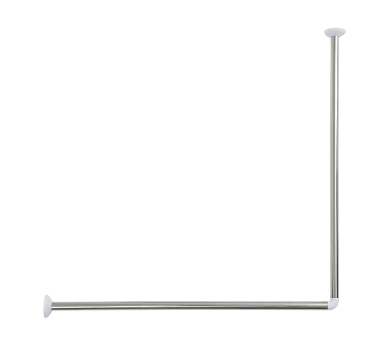 Barre De Douche Tringle D'angle 80 X 80 Cm En Acier Inoxydable