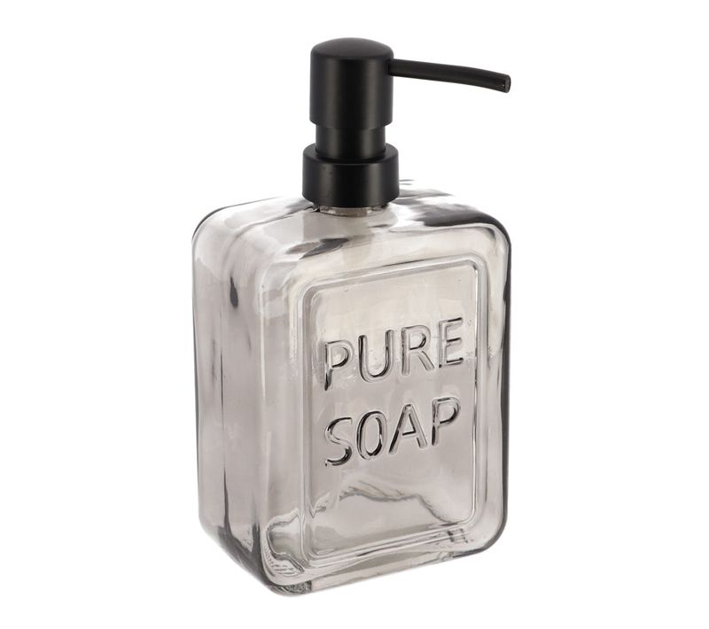 Distributeur De Savon Ou Lotion En Verre Noir 550 Ml