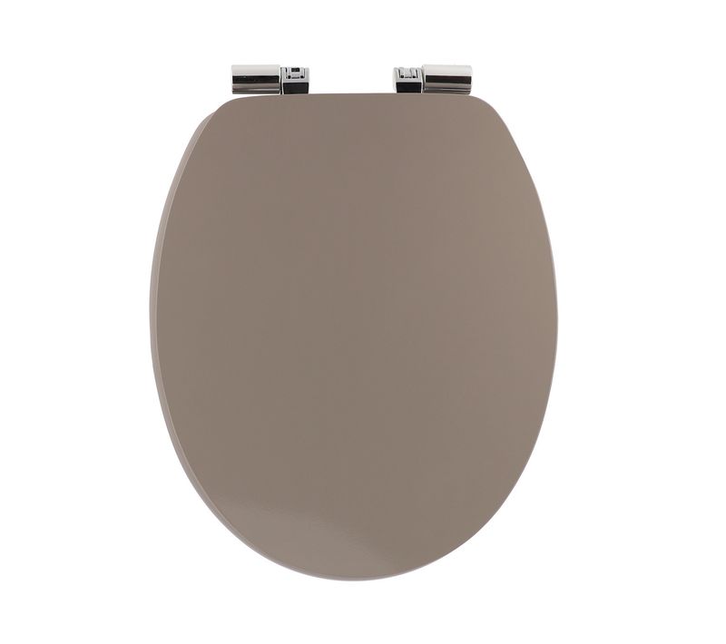 Abattant Wc Taupe Avec Frein De Chute Et Déclipsable