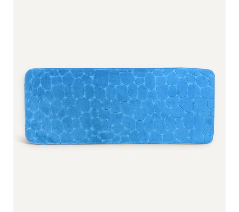 Grand Tapis De Salle De Bain Bleu Canard En Microfibre à Mémoire De Forme 45 X 120 Cm