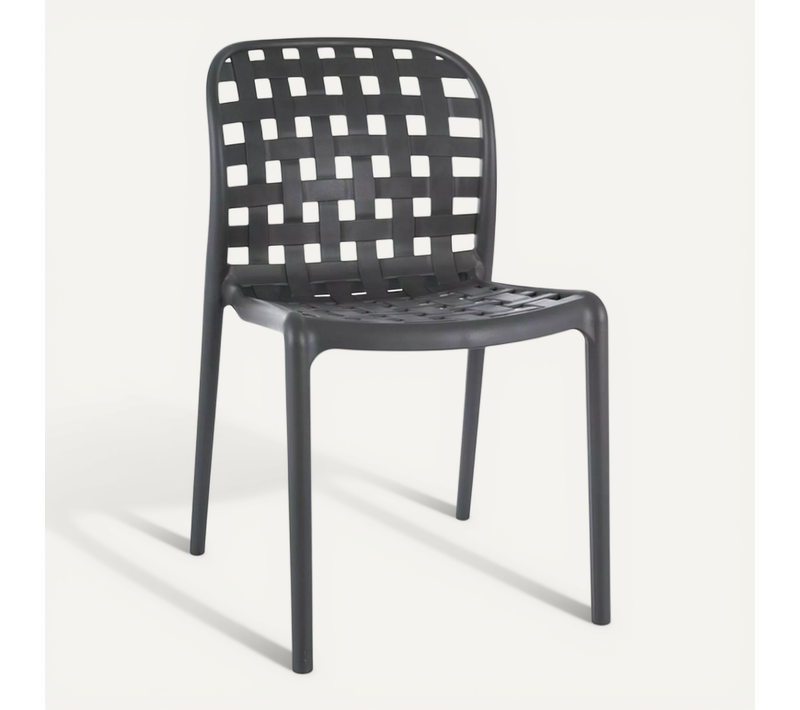 Chaise "strip" - Gris - L 46 X H 83 Cm