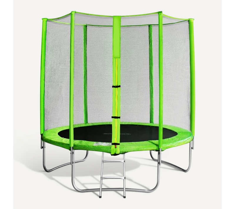 Trampoline De Jardin Vert Avec Echelle Myjump 1,85 M