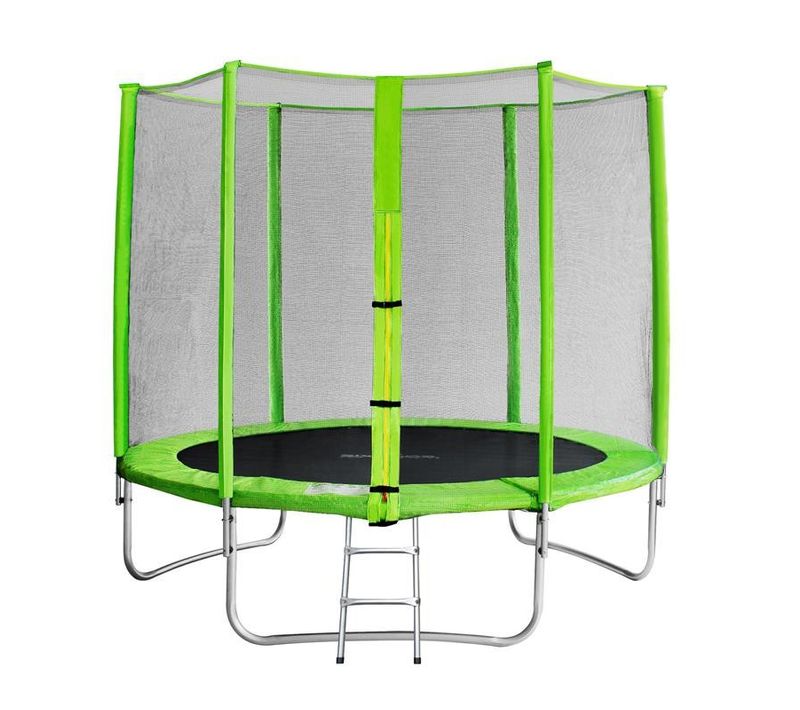 Trampoline De Jardin Vert Avec Echelle Myjump 2,45 M