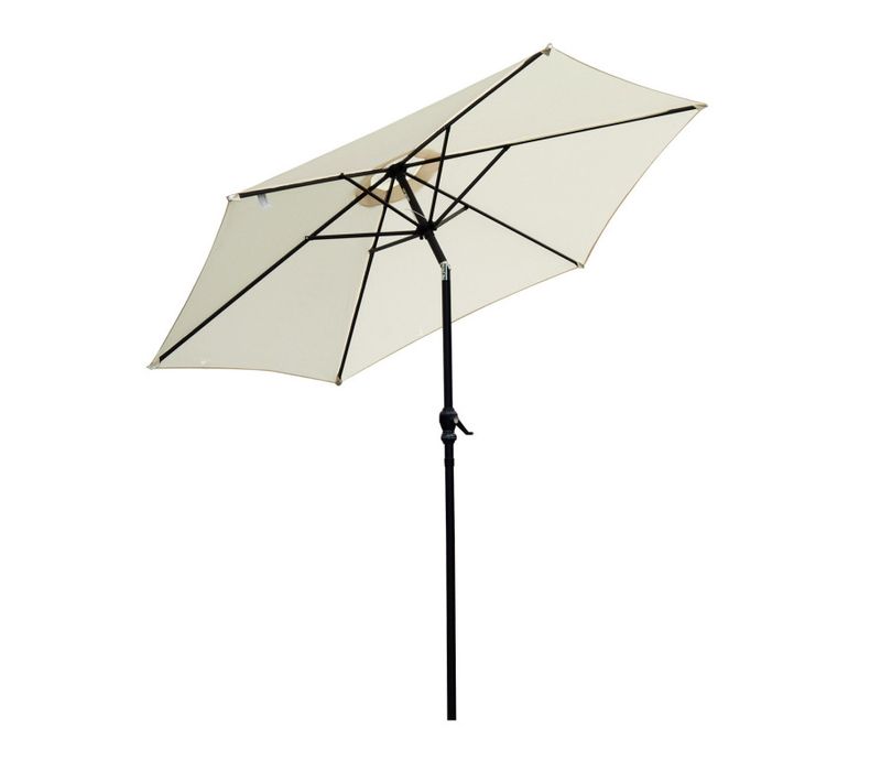 Parasol De Jardin Inclinable Perle – Crème Et Noir