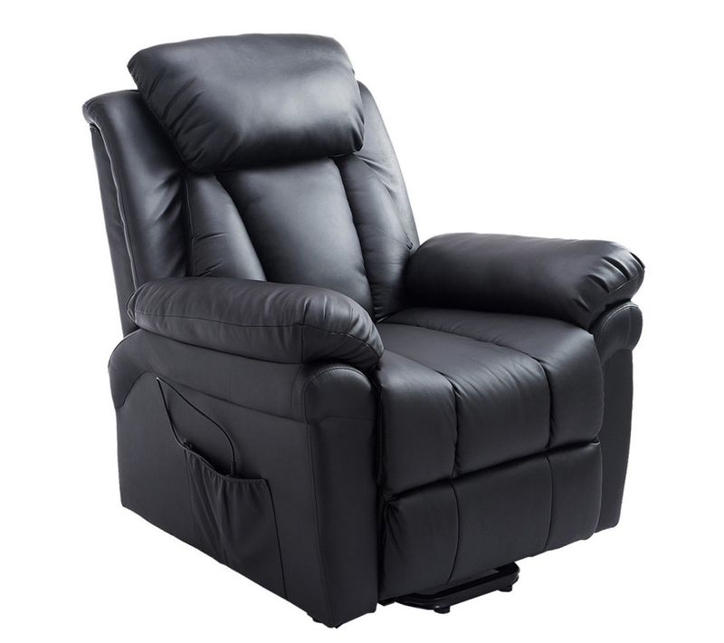 Fauteuil De Relaxation Releveur Boston Avec Repose-pieds Noir
