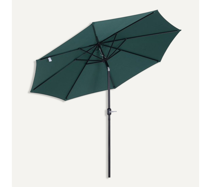 Parasol Rond Umbrella Inclinable Diamètre 300cm Vert
