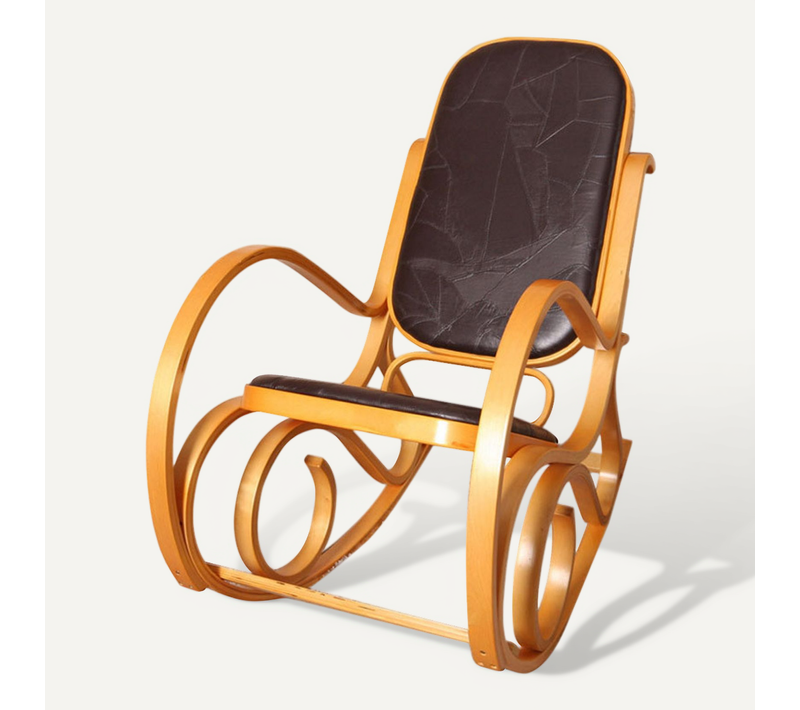 Fauteuil à Bascule Tokyo Imitation Bois De Chêne Marron
