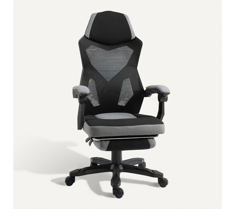 Fauteuil De Bureau Gaming Starship Gris Et Noir
