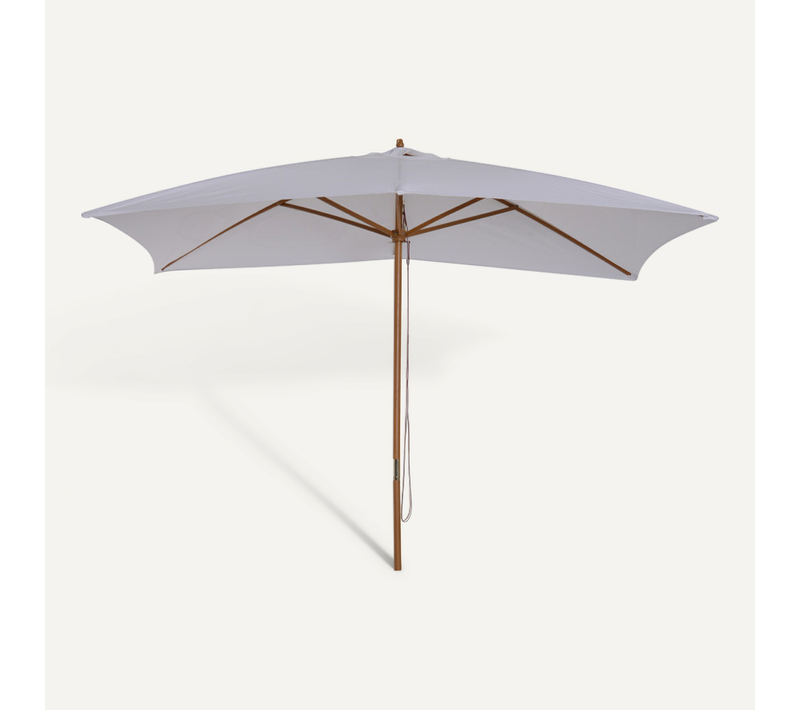 Parasol Droit Rectangulaire Jodie Blanc