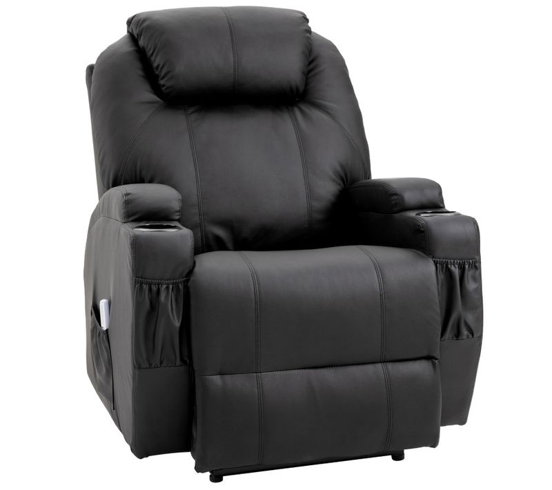 Fauteuil De Relaxation électrique Massant Charlotte Noir
