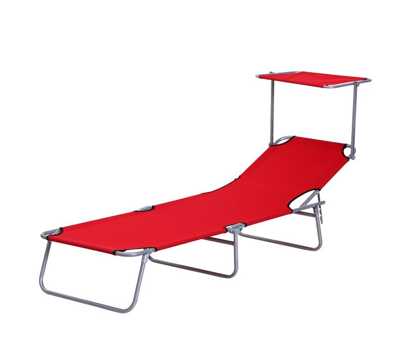 Transat Pliable Et Pare-soleil Jeremy Rouge