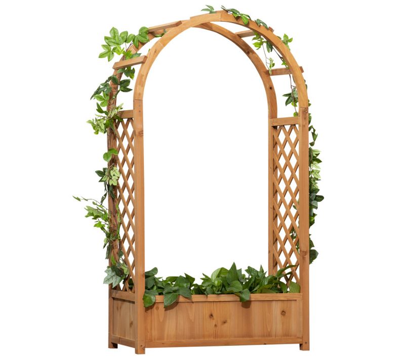 Jardinière Treillis Arche Candy Bois De Sapin