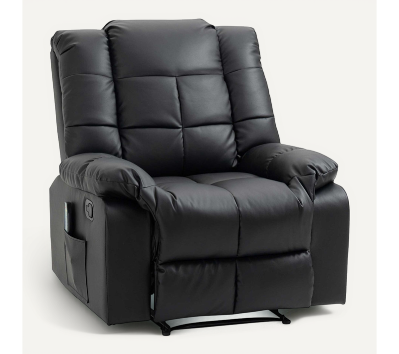 Fauteuil De Relaxation Massant Emilio Noir