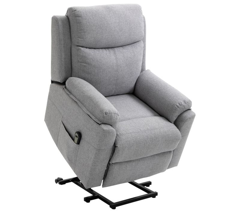 Fauteuil De Relaxation Releveur Augusto Gris Clair Chiné