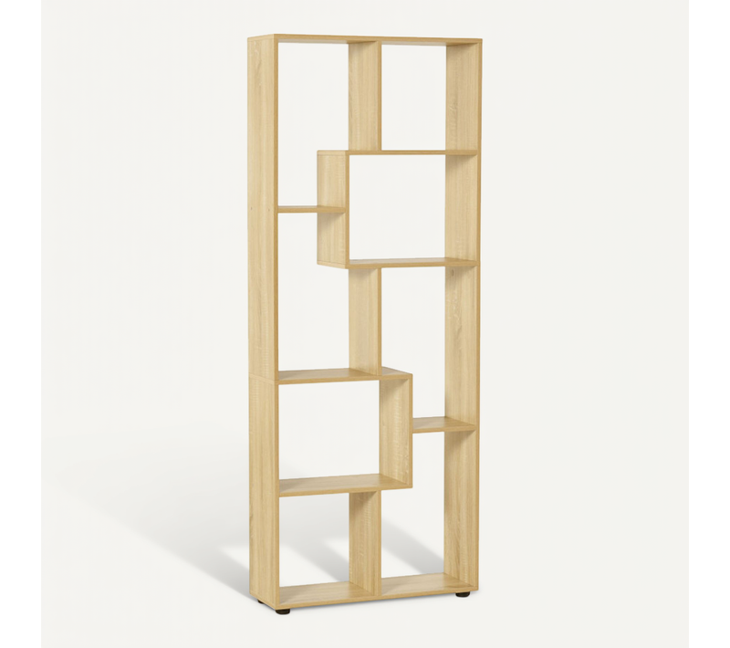Bibliothèque étagère Zigzag Zéphyr En Bois Naturel