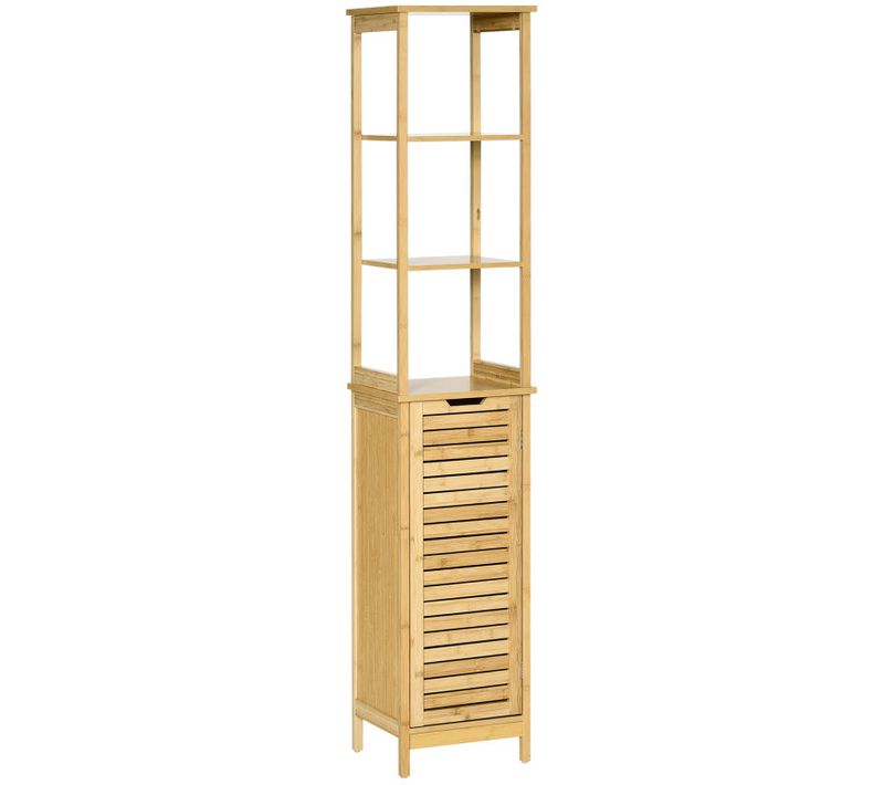 Meuble En Colonne Et Bois Clair Miami Pour La Salle De Bain