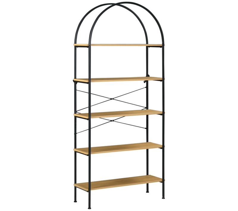 Bibliothèque Étagère Archie Bois Clair Et Noir