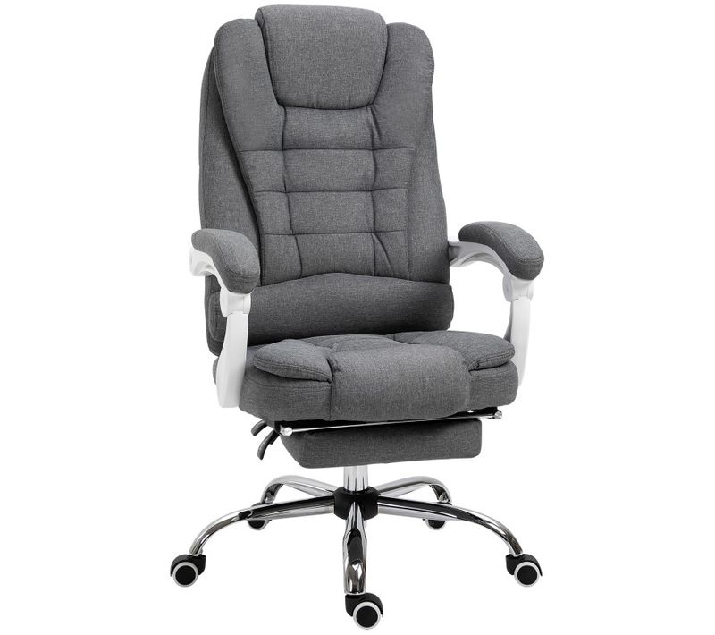 Fauteuil De Bureau Manager Avec Repose-pieds Sybil Gris